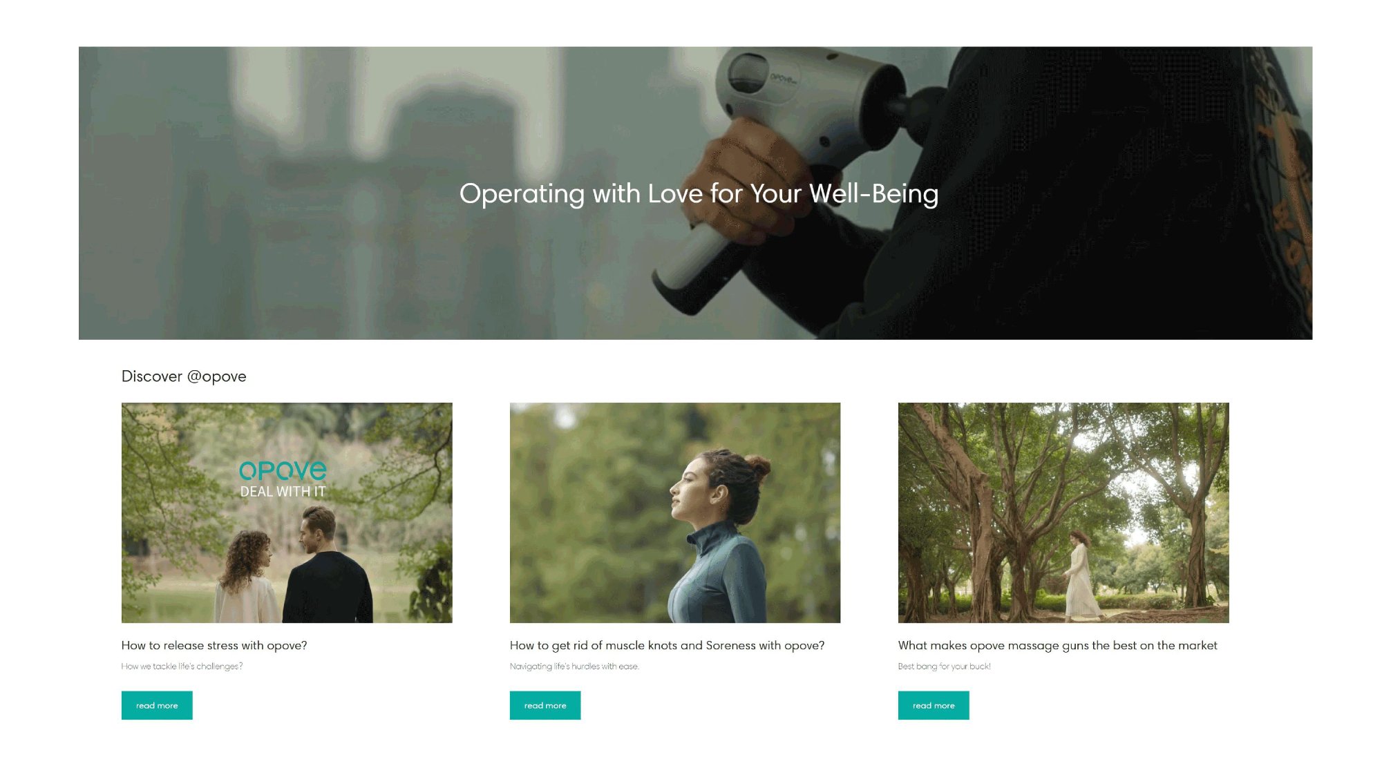 Opove website content